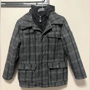 Hawke & Co Kids size 14/16 Gray Plaid Jacket vintage classic